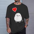 シマエナガ『ハート』白い鳥【どうぶつフレンズ】動物 ゆるくて かわいい Tシャツ 彼への贈り物