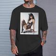 セクシーガールグラフィックtシャツ-猫マスクv2のセクシーなピンナップガール Tシャツ 彼への贈り物