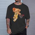 バスケットボール かわいい テディベア Tシャツ 彼への贈り物
