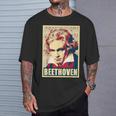 ベートーベン クラシカル音楽作曲家 レトロ Tシャツ 彼への贈り物