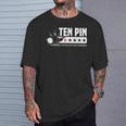 ボウラー メンズ レディース テンピン ワンスター 面白ボウリング Tシャツ 彼への贈り物