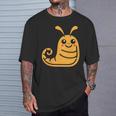 ユーモア ナメクジ 昆虫 かわいい ミニマリスト シンプル ナメクジ Tシャツ 彼への贈り物
