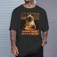 ラーメン猫 シャム猫 ラーメンを食べるラーメン泥棒 グランジ Tシャツ 彼への贈り物
