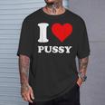 レッドハート I Love Pussy Tシャツ 彼への贈り物