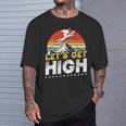 レトロヴィンテージスキー Let's Get High 長袖tシャツ Tシャツ 彼への贈り物