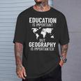 地理教師 地理学者 世界地図 学習史 Tシャツ 彼への贈り物