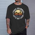 太鼓みつどもえレトロな夕焼け練習用太鼓愛好家へのプレゼント Taiko Tシャツ 彼への贈り物