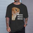 愚かなおしゃべり猫のミームニャーニャーニャー。 Tシャツ 彼への贈り物
