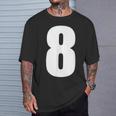 数字 8 数字 8 プレーン 白 数字 Tシャツ 彼への贈り物