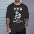 犬のmmaファイター フリーファイティングピットブル Tシャツ 彼への贈り物