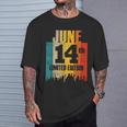 誕生日 6 月 14 日 レトロ ヴィンテージ Tシャツ 彼への贈り物