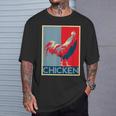 面白いtシャツ にわとり 鶏 鳥 メンズ おもしろ 面白い 服 おもしろグッズ ネタ ポスター チキン Tシャツ 彼への贈り物