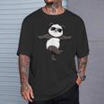 面白いパンダダンシングダンスポーズサングラス Tシャツ 彼への贈り物