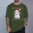 Ugly Christmas Sweater Rabbit Lover Santa Hat Holiday T-Shirt Gifts for Him Ugly Christmas Sweater Rabbit Lover Santa Hat Holiday T-Shirt Gifts for Him