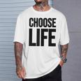 Choose Life 前面と背面の両面デザイン Tシャツ 彼への贈り物