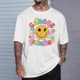 Cute Choose Kindness Groovy Smile Face Inspirational Be Kind T-Shirt Gifts for Him