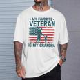 My Favorite Veteran Is My Grandpa Veterans Day Military Papa T-Shirt Gifts for Him