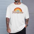 Florence Arizona Azintage Rainbow Rétro Années 70 T-Shirt Cadeaux pour lui