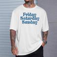 Fridayaturdayunday Moodibe Weekend Relax Day Off Tシャツ 彼への贈り物