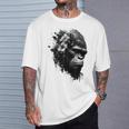 Gorilla Flowers モンキーアニマルプリントアート ゴリラ Tシャツ 彼への贈り物