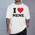 I Heart Nene 名 I Love パーソナライズ Tシャツ 彼への贈り物