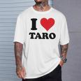 I Heart Taro 名 I Love パーソナライズ Tシャツ 彼への贈り物