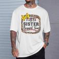 Little Sister Biggest Fan Softball Bow Catcher N Girl Mom T-Shirt Gifts for Him