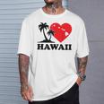 I Love Hawaii ハワイアンハートパーム レディース メンズ ボーイズ ガールズ Tシャツ 彼への贈り物