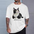 Mischief In Fur 猫写真 ハチワレ猫 黒白猫 猫好き ネタ 猫しもべ 猫飼い 猫依存症 長袖tシャツ Tシャツ 彼への贈り物