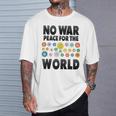 No Guerra Paz Antiguerra No Guerra In Mangas Camiseta unisex Regalos para él