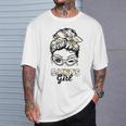 Saints Girl Messy Bun T-Shirt Gifts for Him