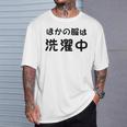 「ほかの服は洗濯中」面白い 筆文字 ユーモア満点 背面に文字入りデザイン おもしろプリント Tシャツ 彼への贈り物
