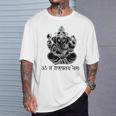 ガネーシュtシャツ サンスクリット語 ガネーシャマントラ Tシャツ 彼への贈り物