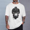 ゴリラ 動物 バイク ヘルメット Tシャツ 彼への贈り物