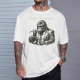ボスゴリラ ビジネスユーモア アルファなリーダー Tシャツ 彼への贈り物