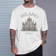 ミラノ イタリア ドゥオーモ 大聖堂 建築 イタリア Tシャツ 彼への贈り物