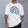 海のユーモア シンプルでミニマルな貝殻 貝殻 Tシャツ 彼への贈り物