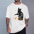 私は何をしたい黒猫カップ面白いグラフィック猫愛好家 Tシャツ 彼への贈り物