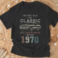 1970年生まれ、56歳の誕生日 クラシックカー Tシャツ 高齢者への贈り物