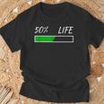 50Th Birthday 50 Life 50 Years Life Loading Bar 50 Percent Tシャツ 高齢者への贈り物