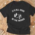 All Good Camp In The Woods 面白いキャンプテント キャンプファイヤー Tシャツ 高齢者への贈り物