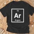 Argon Ar 元素周期表 サイエンスギフト Tシャツ 高齢者への贈り物