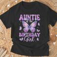 Auntie Of The Birthday Girl Butterfly Family Matching T-Shirt Gifts for Old Men