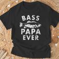 Bass Papa Ever Fishing Papa Father's Day T-Shirt Gifts for Old Men