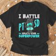 I Battle Ptsd What's Youruperpower Ptsd認識 Tシャツ 高齢者への贈り物