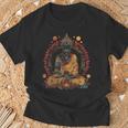 Buddha Vintage Flowers Zen Buddhist Buddhism Yoga Spiritual T-Shirt Gifts for Old Men