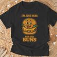 Burger Buddies 「I'm Just Here For The Buns」バーガー Tシャツ 高齢者への贈り物