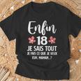 Cadeau 18 Ans Fille Maman Humour Fête D'anniversaire T-Shirt Cadeaux pour les vieillards