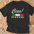 Ciao Italia トリコローレ イタリア国旗 フィレンツェ フィレンツェ イタリア 長袖tシャツ Tシャツ 高齢者への贈り物
