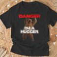 Danger I'm A Big Hugger 面白い危険な熊のハギング Tシャツ 高齢者への贈り物